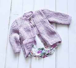 Detské oblečenie - Ružovo fialový svetrík - 10764634_