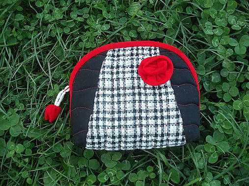Taštičky - taštička červená ruža - 10763096_