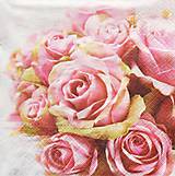 Papier - S1266 - Servítky - ruže, ružičky, roses, romantika - 10769379_