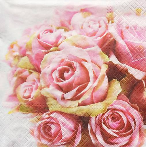S1266 - Servítky - ruže, ružičky, roses, romantika