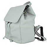 Batohy - Moderný kožený ruksak z pravej hovädzej kože v šedej farbe - 10771526_