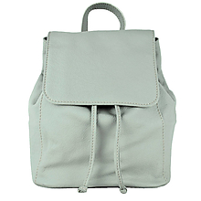 Batohy - Moderný kožený ruksak z pravej hovädzej kože v šedej farbe - 10771523_
