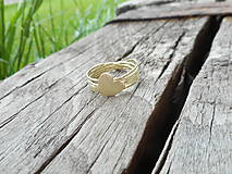 Prstene - Prstienok srdiečko v zlate - 10769410_