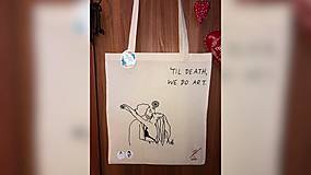 Nákupné tašky - ♥ Plátená, ručne maľovaná taška ♥ - 10770945_