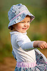 Detské čiapky - Letný klobúčik Pierko - 10769268_