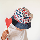 Detské čiapky - Letný klobúčik Londýn - 10772889_
