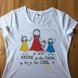 Topy, tričká, tielka - Originálne maľované tričko pre KRSTNÚ/ KRSTNÉHO so 4 postavičkami (KRSTNÁ + 3 dievčatá) - 10772785_