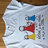 Topy, tričká, tielka - Originálne maľované tričko pre KRSTNÚ/ KRSTNÉHO so 4 postavičkami (KRSTNÁ + 3 dievčatá) - 10772786_