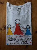 Topy, tričká, tielka - Originálne maľované tričko pre KRSTNÚ/ KRSTNÉHO so 4 postavičkami (KRSTNÁ + 3 dievčatá) - 10772792_