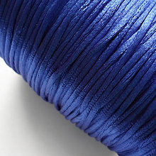 Galantéria - Saténová šnúra cca 1mm-1m (modrá) - 10773510_