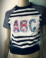 Topy, tričká, tielka - Tričko ABC - dámske XS-S - 10775347_