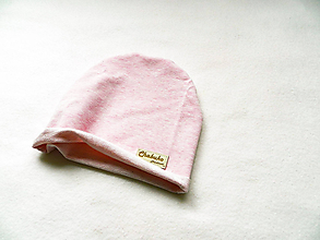 Detské čiapky - tenká čiapka ružový melír - 10775028_