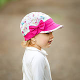 Detské čiapky - Šiltovka motýliky cyklaménová - 10776005_