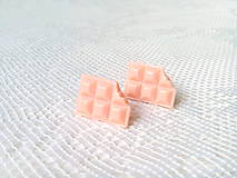 Náušnice - Čokoládové náušničky (Ružová) - 10777249_