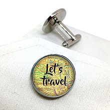 Pánske šperky - Let's travel (manžetové gombíky) - 10776733_