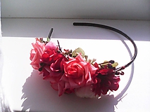 Ozdoby do vlasov - Kvetinová čelenka do vlasov ...ružičky vo vlasoch ... - 10780776_