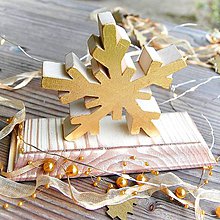Dekorácie - Snehová vločka vianočná dekorácia - 10780578_