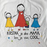 Originálne maľované tričko pre KRSTNÚ/ KRSTNÉHO so 4 postavičkami (KRSTNÁ + chlapec + 2 staršie dievčatá)