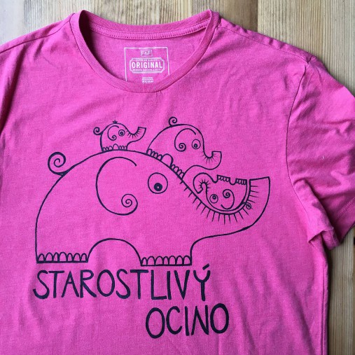 Maľované pánske tričko pre starostlivého ocka (bez mien)