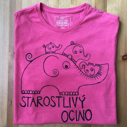 Maľované pánske tričko pre starostlivého ocka (bez mien)