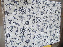 Úžitkový textil - Sedáky, podsedáky (Tmavo-modrá bodkovaná 55x45 cm) - 10785546_