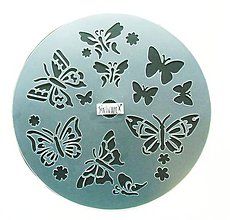 Nástroje - Plastová šablóna, 25 cm, motýľ, motýle, motýliky, butterfly - 10787826_