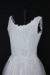 Šaty - Svadobné šaty s holým chrbátom a tylovou sukňou - 10788743_