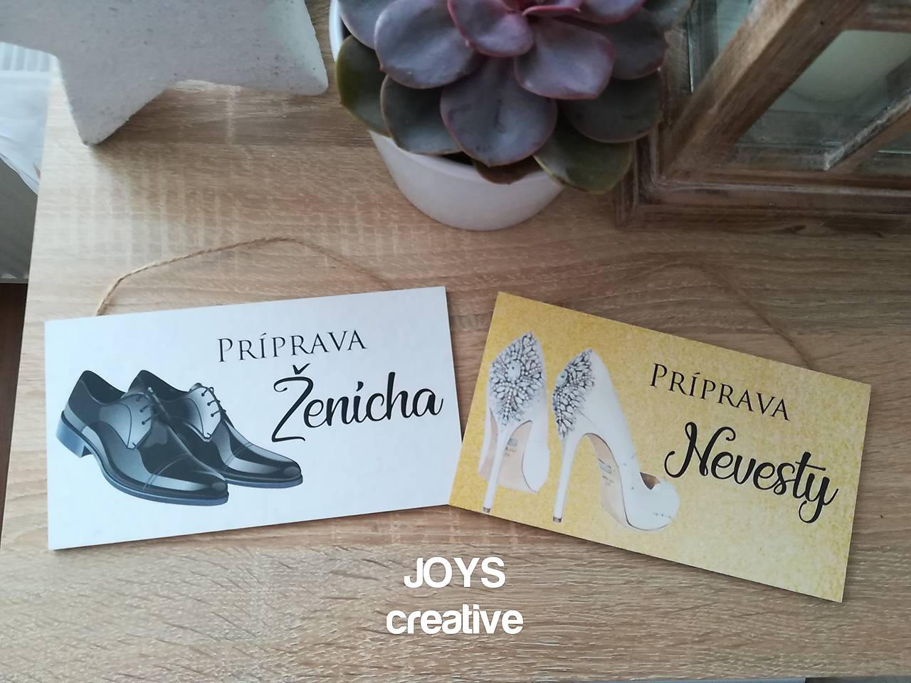 Tabuľky prípravy nevesty a ženícha, set