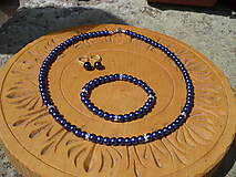 Sady šperkov - súprava z modrých perál - 10787702_