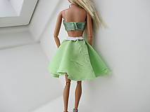 Sukne - Mini sukňa pre Barbie - kruhová (Zelená) - 10791246_