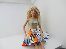 Sukne - Mini sukňa pre Barbie - kruhová (Pestrofarebná) - 10791280_