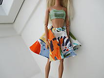 Sukne - Mini sukňa pre Barbie - kruhová (Pestrofarebná) - 10791282_