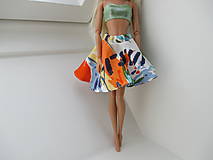 Sukne - Mini sukňa pre Barbie - kruhová (Pestrofarebná) - 10791302_