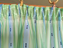Úžitkový textil - Záclona Tartan v zeleno modrom - 10790930_