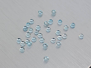 Minerály - Topás sky modrý prírodný okrúhly 3 mm kabošon - 10792887_