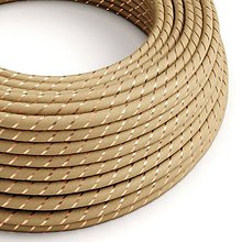Iný materiál - Textilný kábel Vertigo – juta+medené vlákno, 3 x 0.75mm, 1 meter - 10792451_