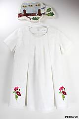 Detské oblečenie - Detské ľanové šaty alebo tunika, skladané, zapínanie na zips - 10792792_