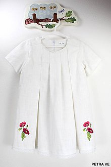 Detské oblečenie - Detské ľanové šaty alebo tunika, skladané, zapínanie na zips - 10792792_