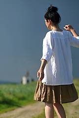 Blúzky a košele - Košile lněná - bílá - 10793545_