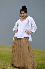 Blúzky a košele - Košile lněná - bílá - 10793549_