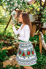 Sukne - Dámska sukňa Hore vŕškom (zelená) - 10795081_