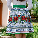 Sukne - Dámska sukňa Hore vŕškom (zelená) - 10795083_