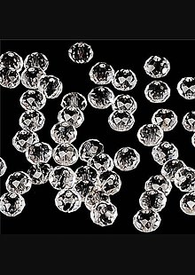 Korálky - Rondelka z bruseneho skla 6mm (Priehľadná) - 10797268_
