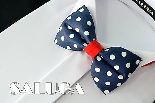 Detské doplnky - Tmavo modrý motýlik na guľky - detský - 10798304_