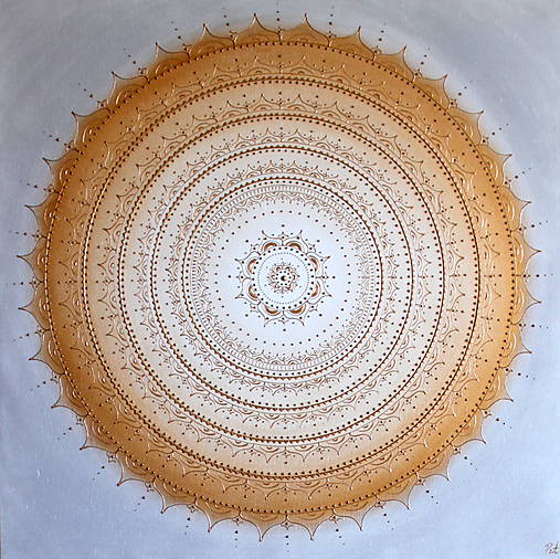 Obrazy - Mandala ĽAHKOSŤ BYTIA 80 x 80 - 10798225_