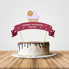 Dekorácie - Zápich na tortu - cupcake (s cookie) - 10797198_