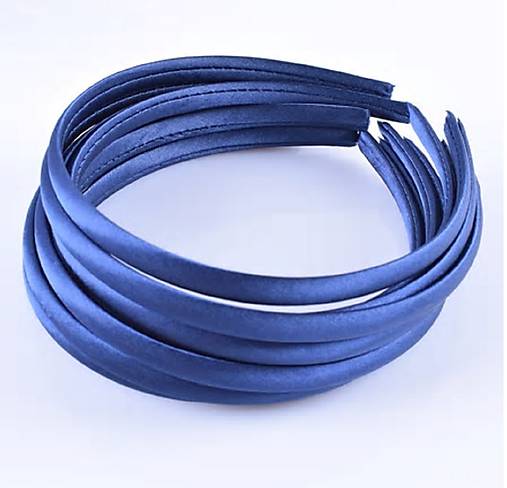 Komponenty - CE102 Čelenka saténová  (Modrá) - 10801029_