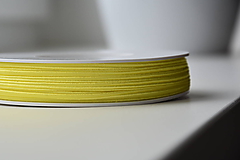 Galantéria - Šujtašova šnúrka žiarivá žltá 3mm, 0.22€/meter - 10799917_
