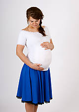 Tehotenské oblečenie - Tehotenská kolová sukňa - 299 farebných kombinácií - 10806079_