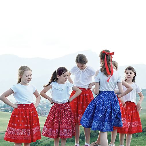 Detské oblečenie - Slovenské dievčatá / folk sukňa - 10809715_
